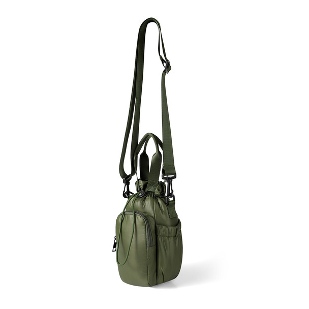 Ladies Black Quilted Nylon Bottle Holder Sling bag- LCBG1458