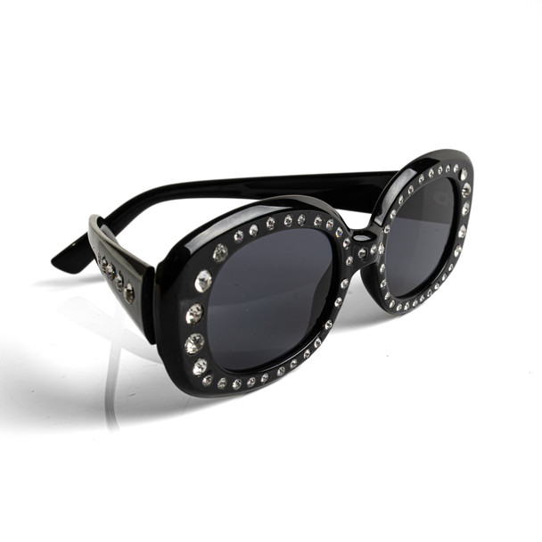 Black Oval Bling Sunglasses- LSG1014