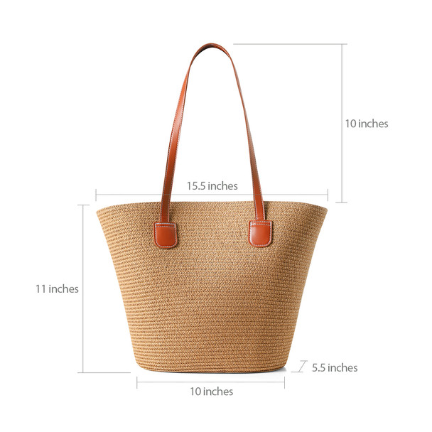 Ladies S/S Fashion Straw Tote bag-STWBG06