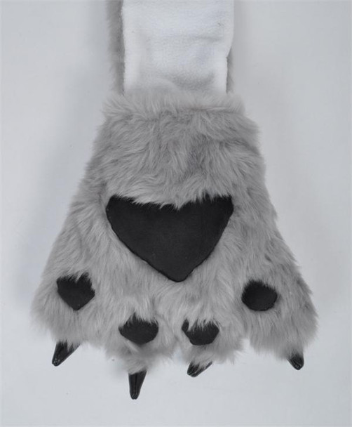 Animal Faux Fur Scarf With Paw AHP1000