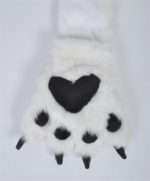 Animal Faux Fur Scarf With Paw AHP1010