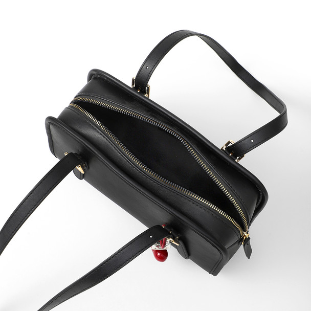 Lois Shoulder Bag with Hearts and Lock Charm -LCBG1490-BK