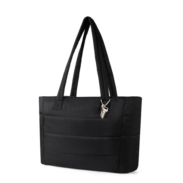 Aime Commuter Tote with Front Pocket and Luggage Strap Carry with Key Charms- LTBG1316-HT