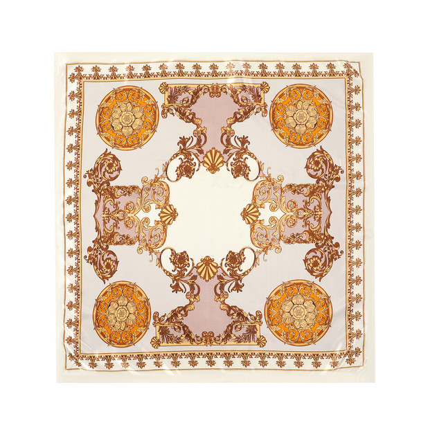 Satin Polyester Rococo Print Scarf- SFC1010