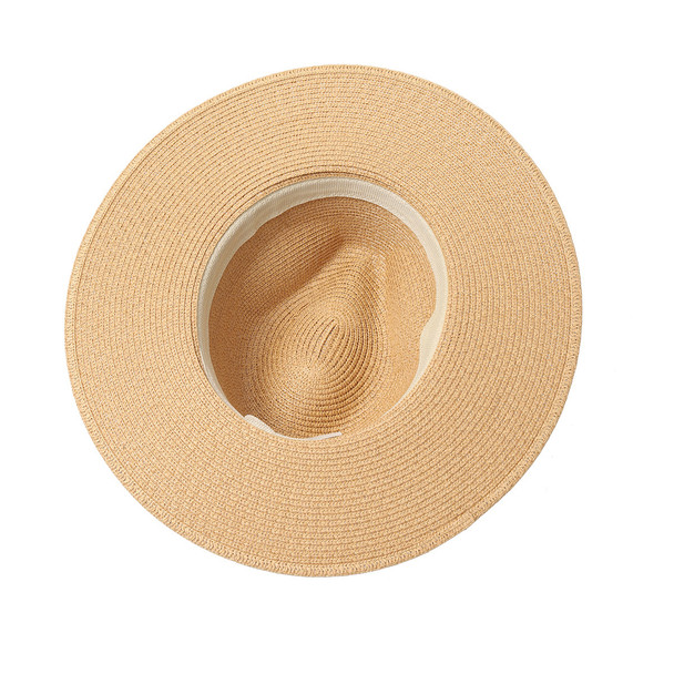 Ladies Wide Brim Sun Straw Hat with Braided Band-LFH1121