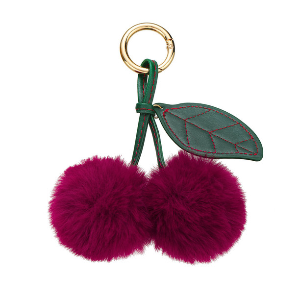 Furry Cherry Bag Charm - BGC1348 Furry Cherry Bag Charm - BGC1348