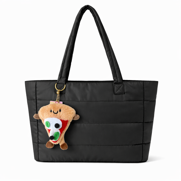 Aime Commuter Tote with Pizza Charm