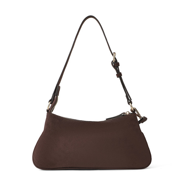 Sydnee Suede Shoulder Bag with Heart Mirror Charm -LCBG1505 Sydnee Suede Shoulder Bag with Heart Mirror Charm -LCBG1505