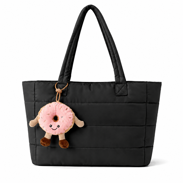 Aime Commuter Tote with Donut Charm-LTBG1316-DT