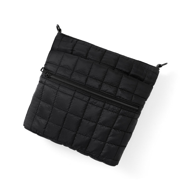 Leeyah Crossbody with Puffer Knotted Zip-LCBG1483-BK