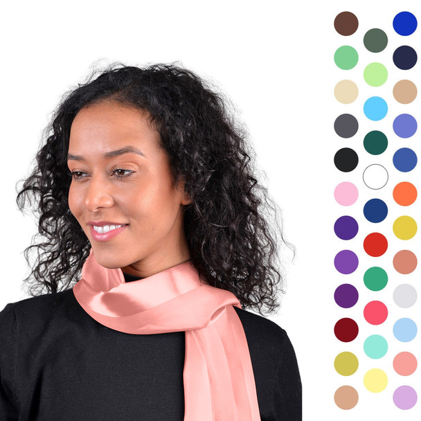 Solid Polyester Satin Scarf SPS1301