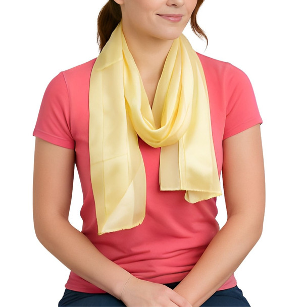 Solid Polyester Satin Scarf SPS1301