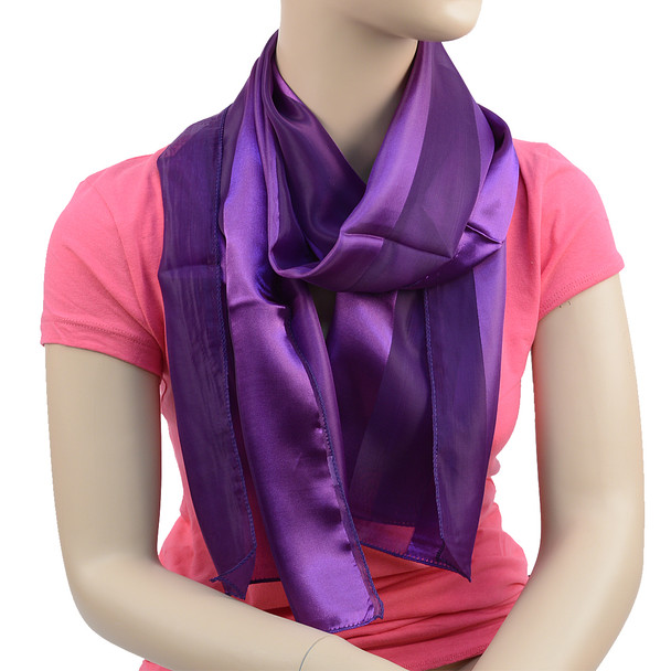 Solid Polyester Satin Scarf SPS1301