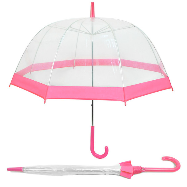 Auto Open Clear Umbrella with Color Border -UC18