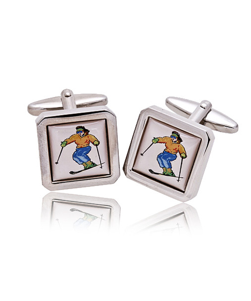 Skiing Novelty Cufflinks NCL3632