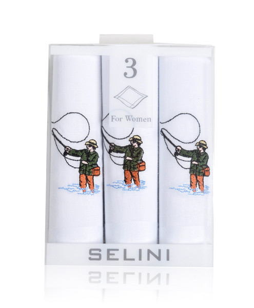 Women's Cotton Handkerchiefs (3-Pack) Fishing WEH2606