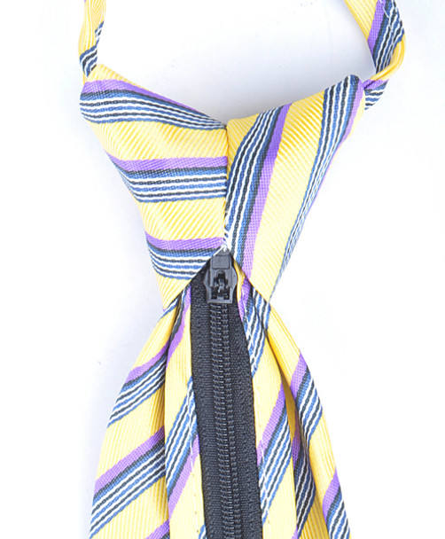 6 Pack Poly Woven Mixed Zipper Ties - Yellow PWZYW