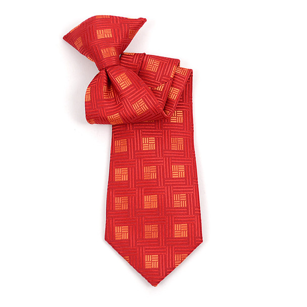 Boy's Poly Woven Clip On Tie BC2504-RD