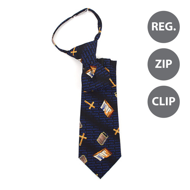 Boy's Bible & Cross Novelty Tie BN1701-T