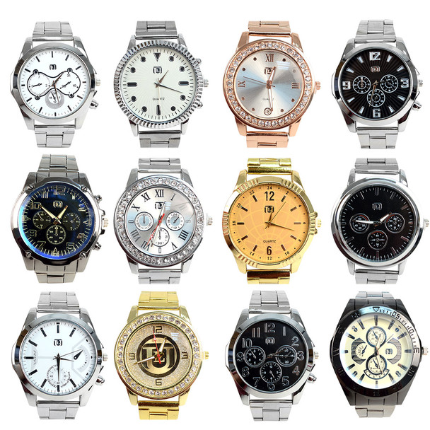 12pc Assorted Men's Dressy Boxed Watches