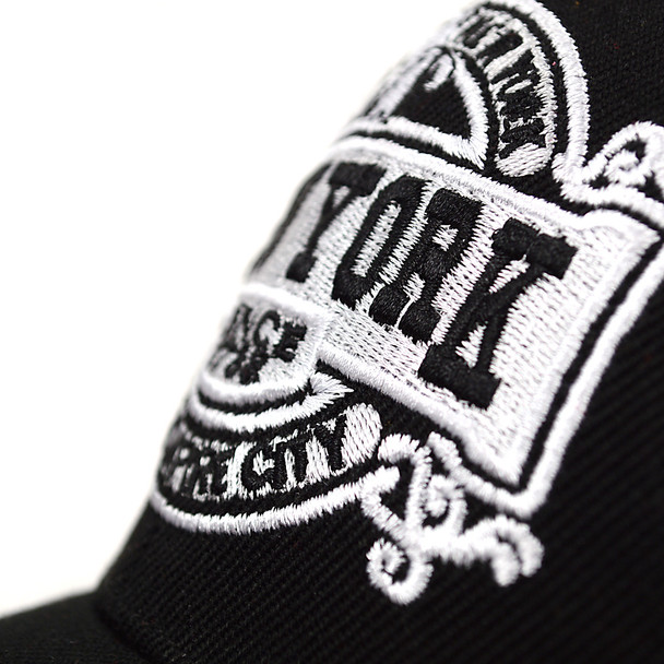 New York Black 3D Embroidered Baseball Cap, Hat EBC10285