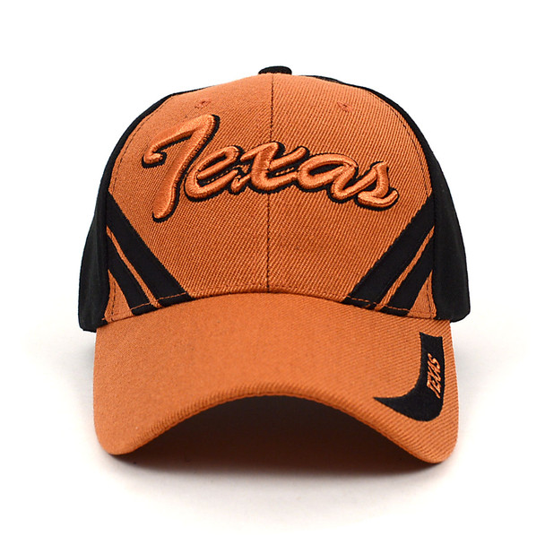 Texas Brown & Black 3D Embroidered Baseball Cap, Hat EBC10304