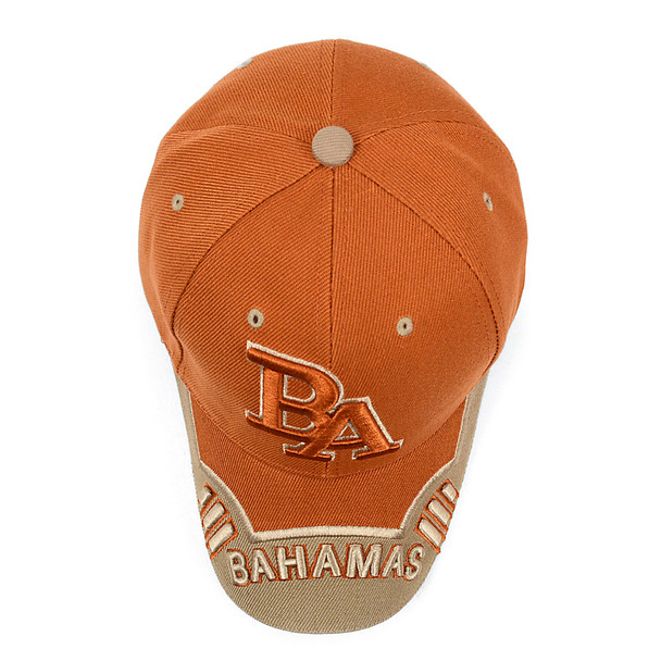 Bahamas Brown & Beige 3D Embroidered Baseball Cap, Hat EBC10305