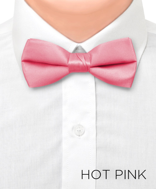 Boy's 1.5" Poly Satin Banded Bow Ties BBT1301