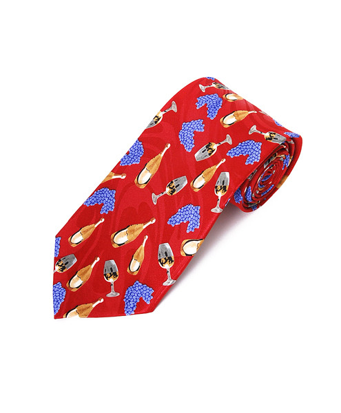 "Wine" Novelty Tie NV2333-RD