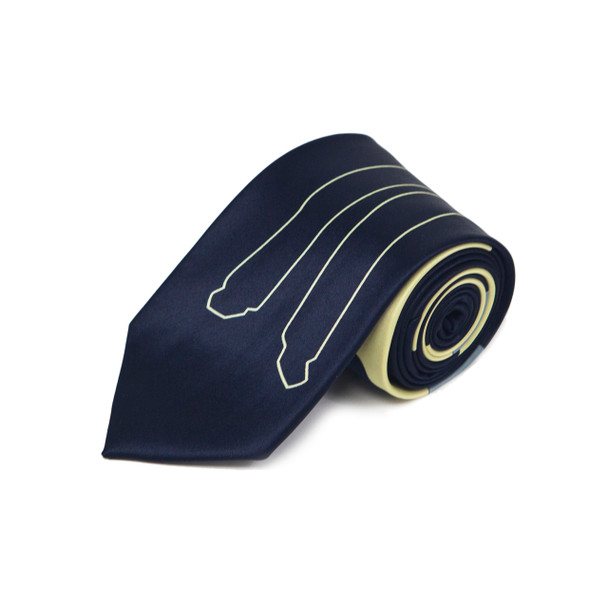 On A Mission From God Navy Novelty Tie