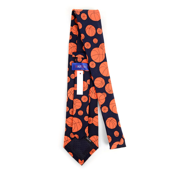 Basketball Navy Novelty Tie