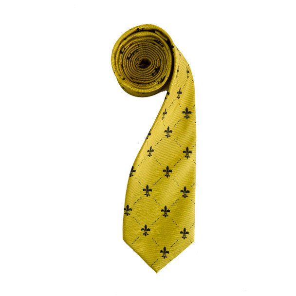 Poly Gold Fleur-de-lis Tie FLT02GDBK