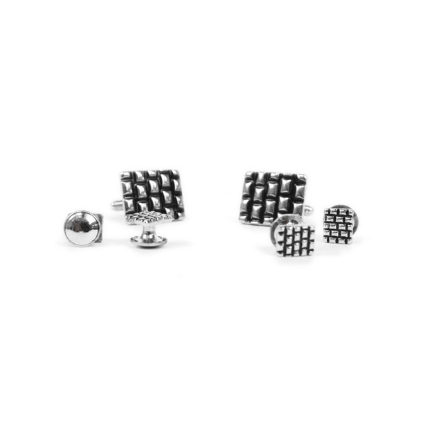 Metal Cufflinks & 4 Stud Set CSS2504