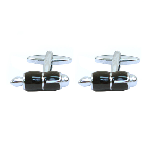 Silver-tone "Fountain Pen" Brass Novelty Cufflink