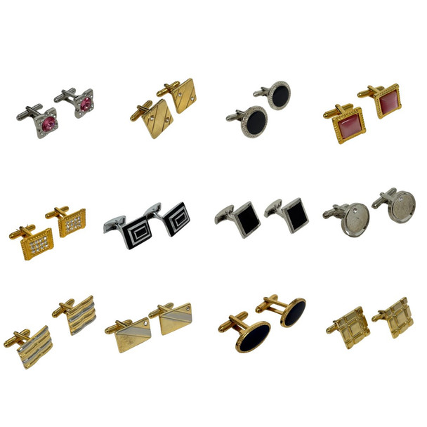 12pc Random Assorted Premium Quality Cufflinks -CL12ASST