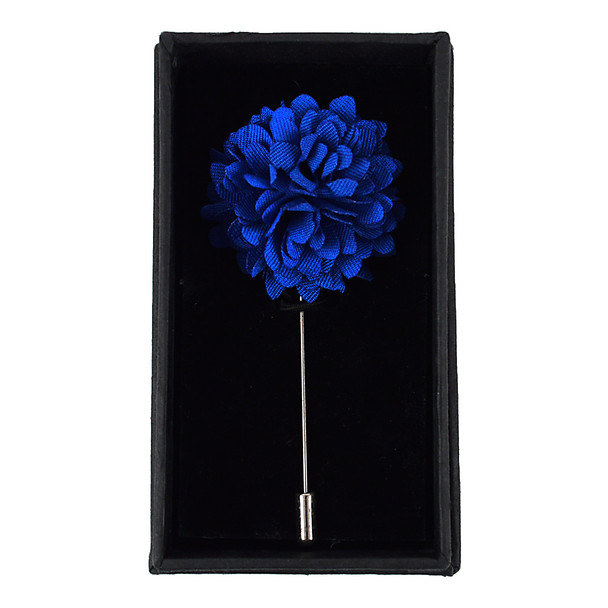 Solid Mini Bouquet Piped Flower Lapel Pins Boxed