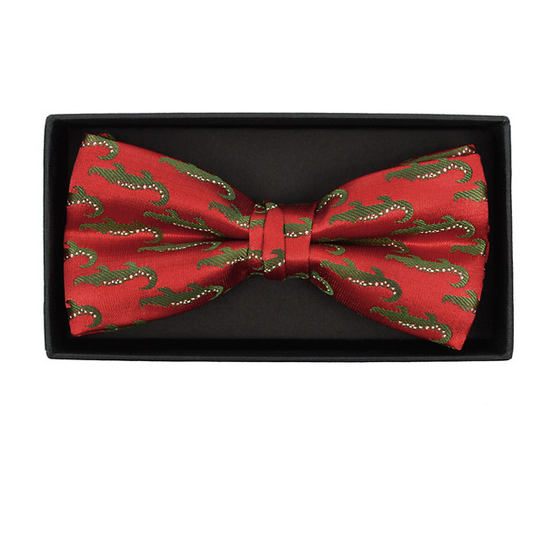 Men's Alligator Banded Bow Tie