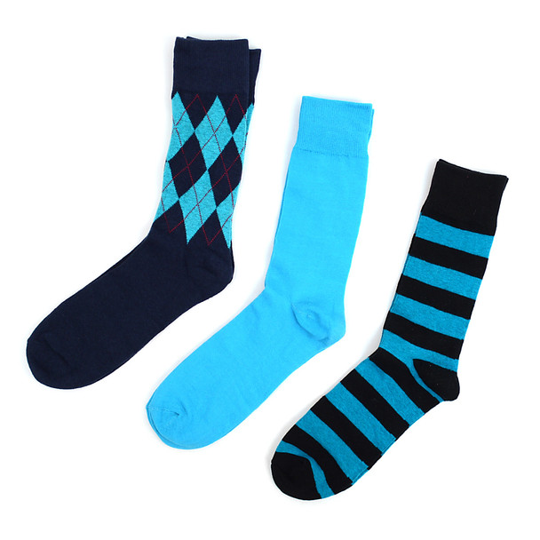 Fancy Multi Colored Socks Striped Gift Box (3 Pairs in Box) MFS1012