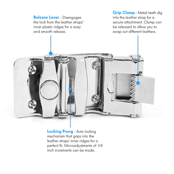 Men's Auto Lock Buckle Genuine Leather Waist Strap Dress Belt MGLBB5 Men's Auto Lock Buckle Genuine Leather Waist Strap Dress Belt MGLBB5