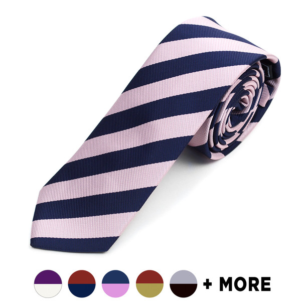 Men's Microfiber Poly Woven College Slim Tie MPWC2400S