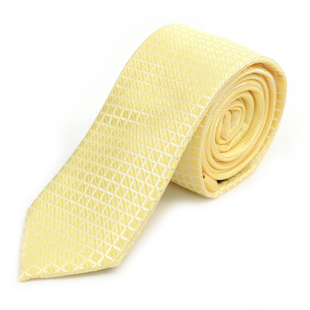 Yellow Microfiber Poly Woven 2.25" Slim Panel Tie - MPPW1601