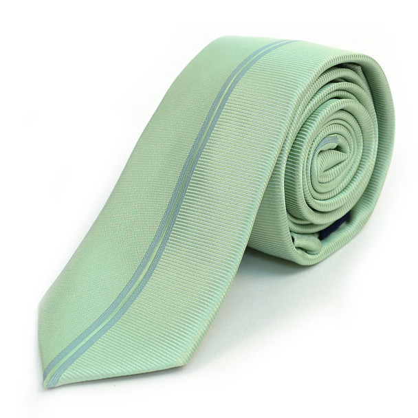 Green Microfiber Poly Woven 2.25" Slim Panel Tie - MPPW1603