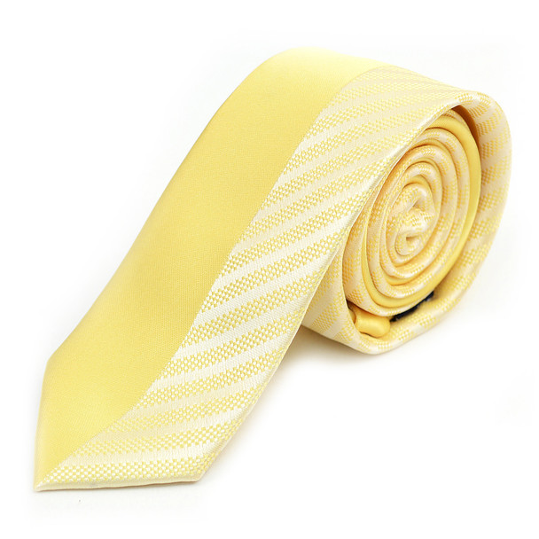 Yellow Microfiber Poly Woven 2.25" Slim Panel Tie - MPPW1612