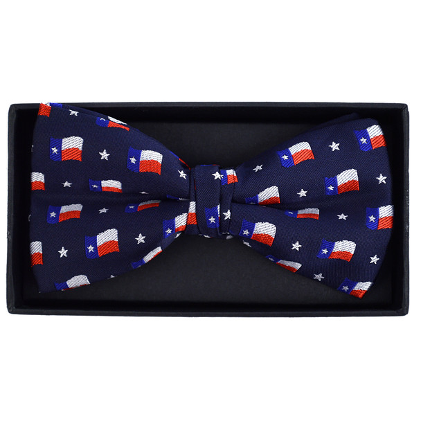 Men's Texas Flag Banded Bow Tie