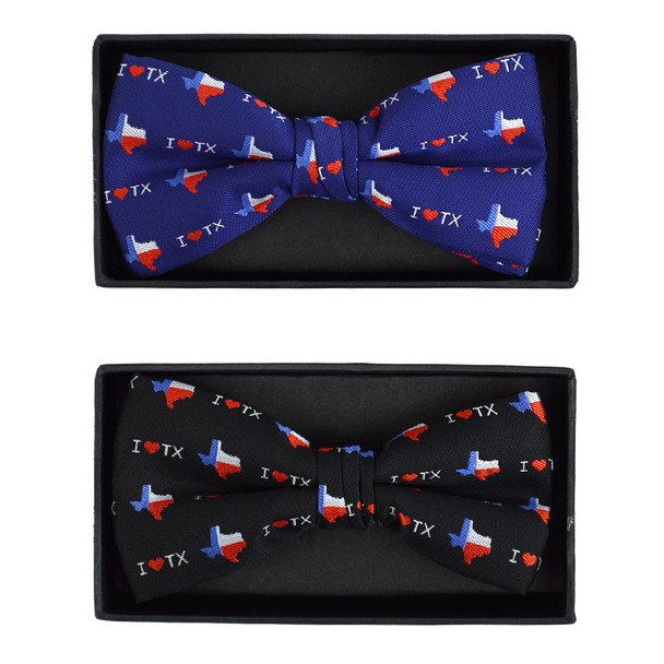 Men's I Love Texas Banded Bow Tie