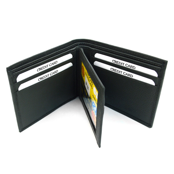 RFID Genuine Leather Bi-Fold Wallet RFID-GLBI