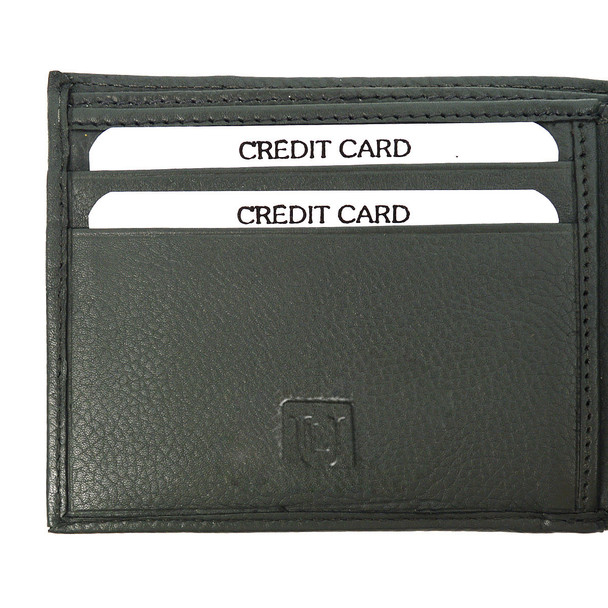 RFID Genuine Leather Bi-Fold Wallet RFID-GLBI