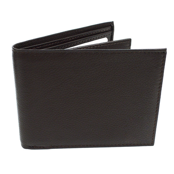 RFID Genuine Leather Bi-Fold Wallet RFID-GLBI