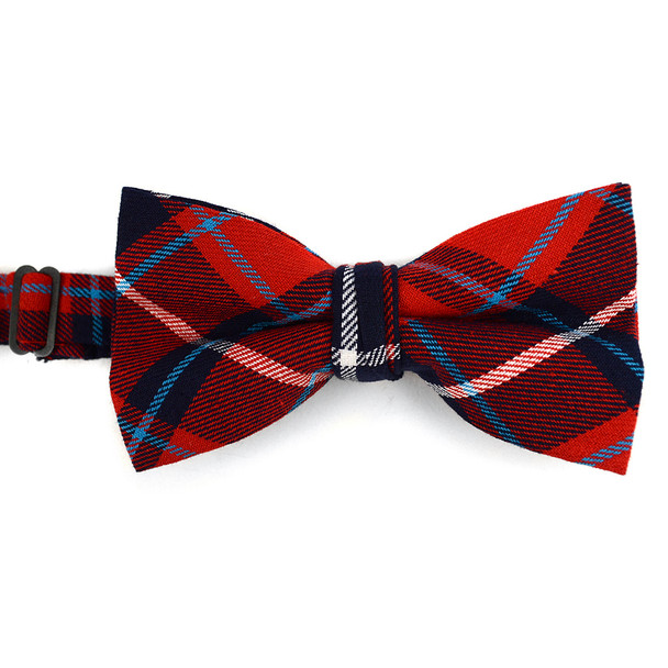 Men's  Plaid Flannel Cotton Banded Bow Tie NFB1637