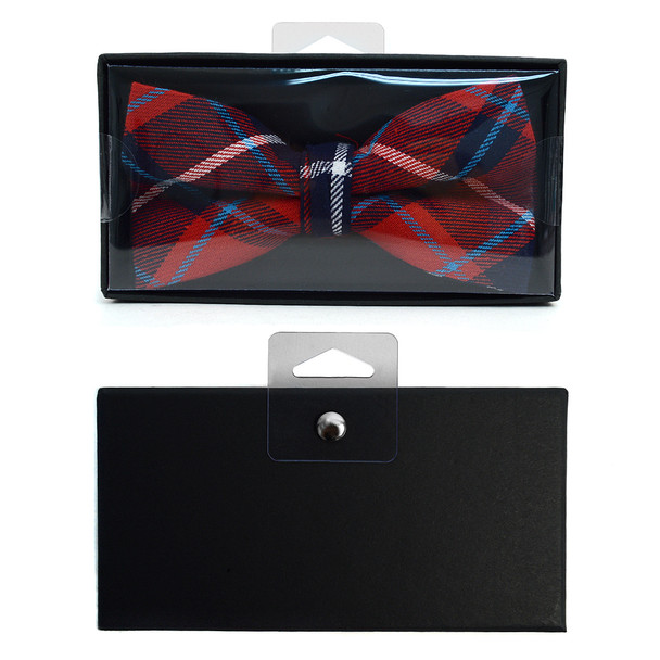 Men's  Plaid Flannel Cotton Banded Bow Tie NFB1637